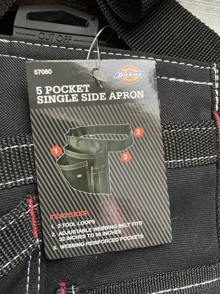 Dickies Black 5 Pocket Single Side Apron