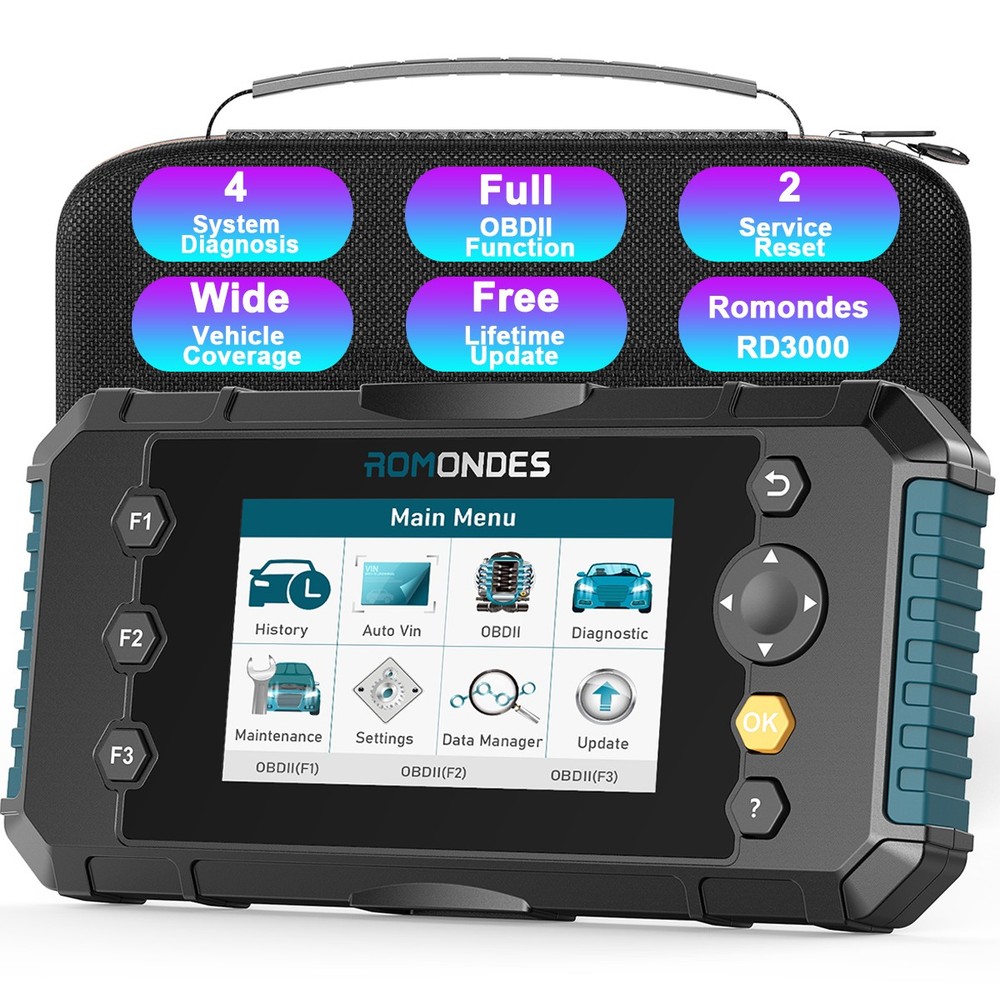 Romondes RD3000 OBD2 Scanner Code Reader ABS Engine System EPB OIL Reset