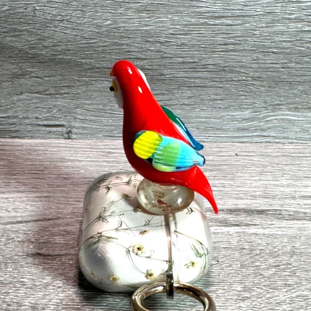 Blown Glass Parrot Figurine