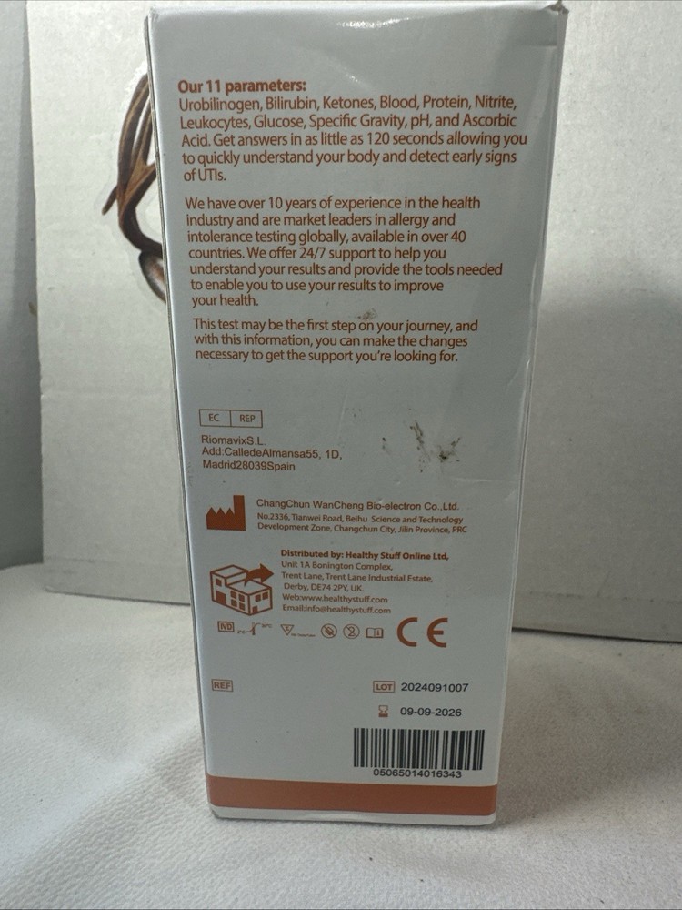 URINALYSIS REAGENT RAPID TESTKIT- 100 X TEST STRIPS - 1 PACKAGE INSERT SEALED