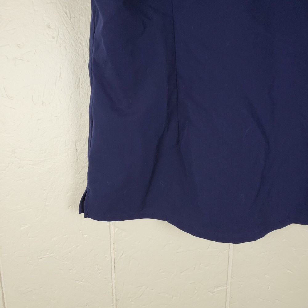 Figs Scrub Top Womens Medium Blue V Neck Short Sleeve Pocket Stretch Pullover