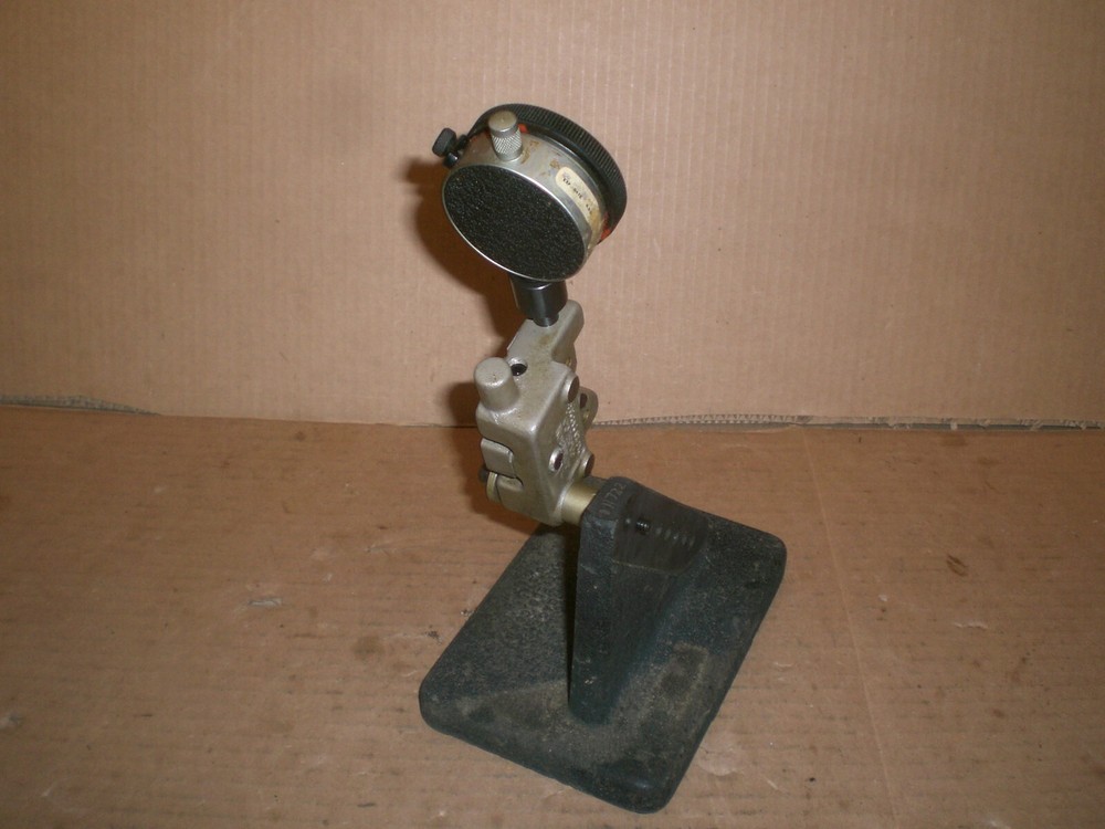 Johnson Tri Roll Thread Gage Comparator stand with indicator