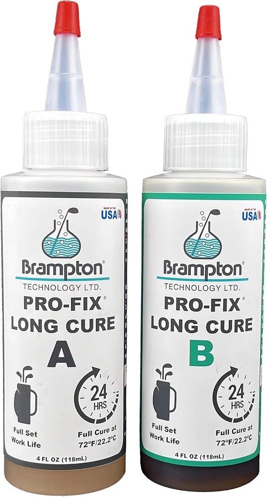 Brampton PRO-FIX Long Cure Golf Epoxy, 20-Min Full-Set Work Life, Extra Stren...
