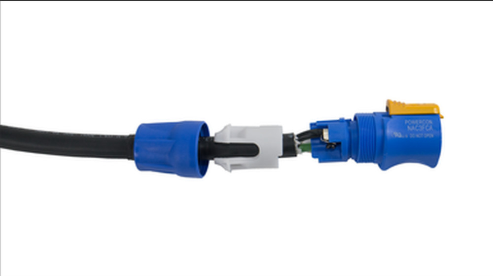 PowerCON Blue/Grey Extension Cable 12AWG, 5 ft