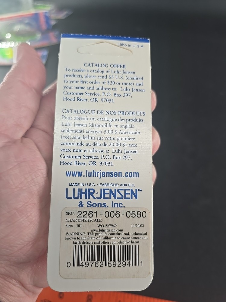 Luhr Jensen Herring Rig Chart/Fish Scale