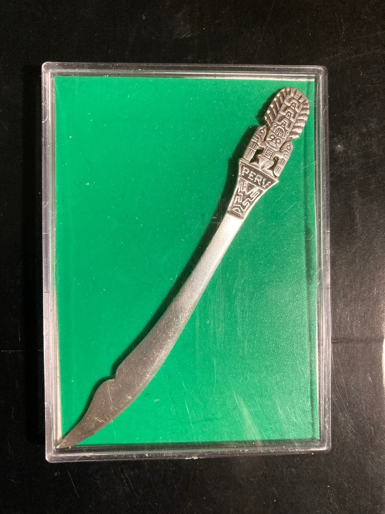 PERUVIAN STERLING SOUVINER SABRE /SWORD 4"