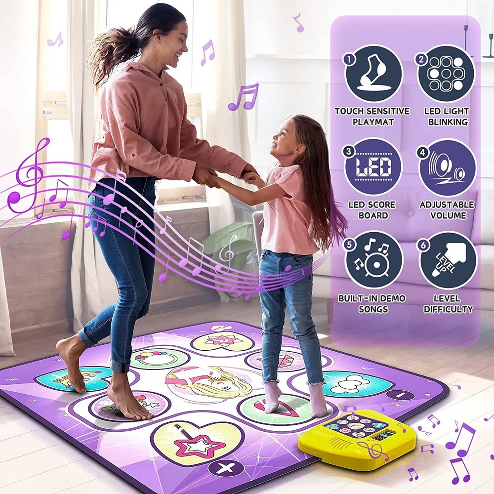 Beefunni Dancing Challenge Play Mat Dance Pad w LED Lights (Open Box)