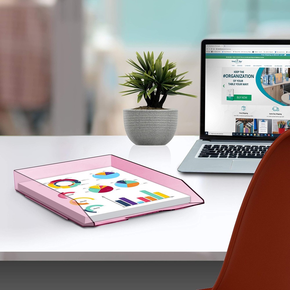 Stackable Letter Tray Front Load, Letter Size, Stacking Document Desk Office ...