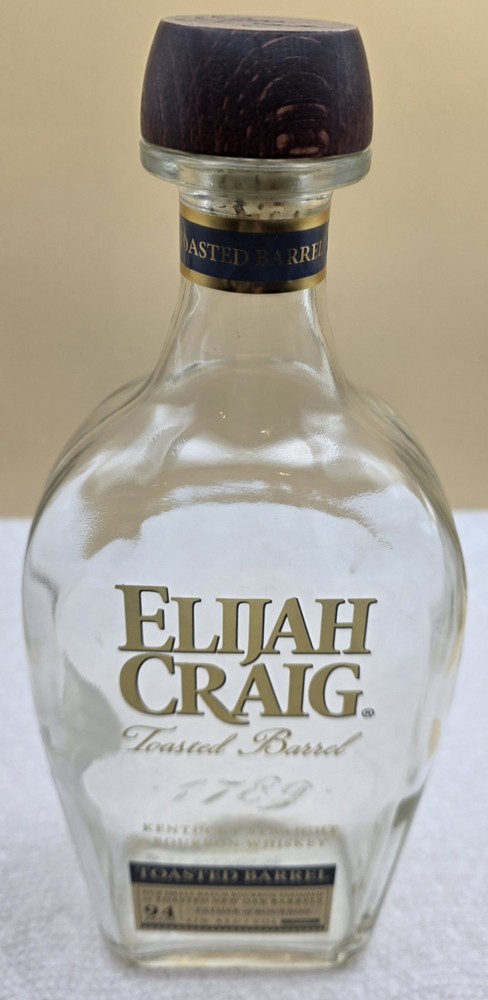 Elijah Craig Whiskey Glass Bottle 750 ml Empty