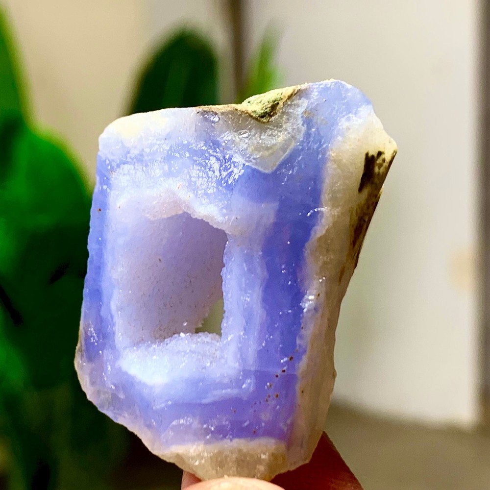 33GNatural Blue striped agate Crystal Chunks piece form Mineral Specimens