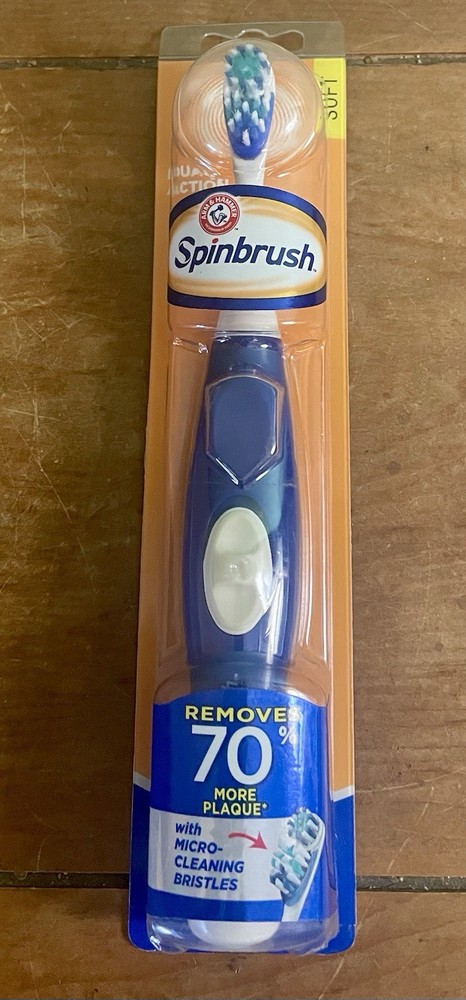 Arm & Hammer Spinbrush Toothbrush Holder Soft Bristle Blue New Open Box