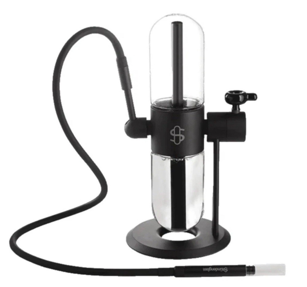 Stundenglass Gravity Infuser 360° Rotating Glass Hookah-Black