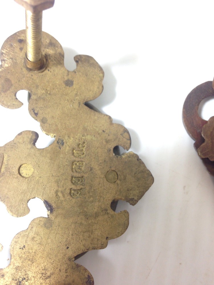 Antique Brass Drawer Pull lot 2 Ornate Hardware