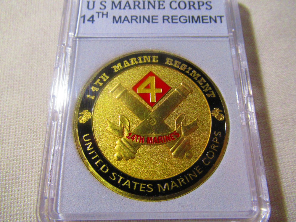 US MARINE CORPS - 14th MARINE REGIMENT Challenge Coin
