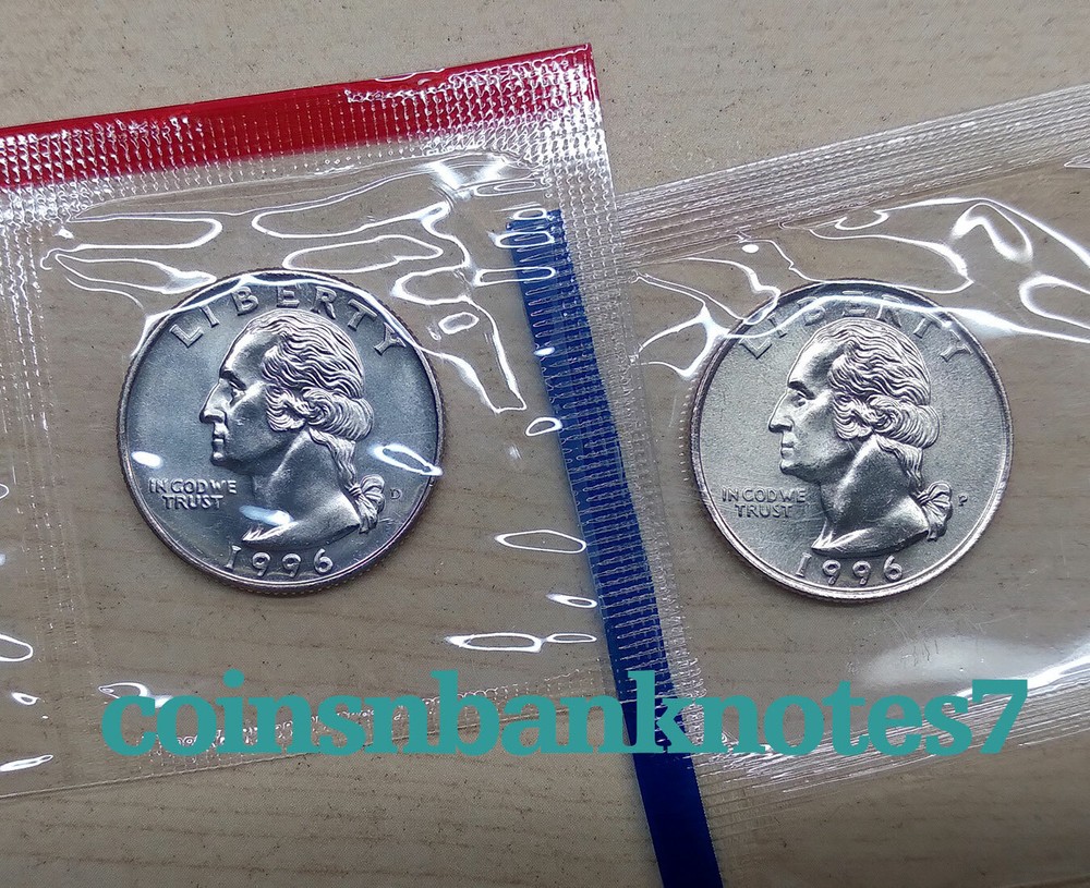 1996-D & P Washington Quarter BU Set