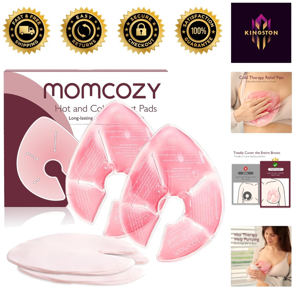 Breastfeeding Essentials: Larger Hot & Cold Packs with Soft Covers, 2 Pack