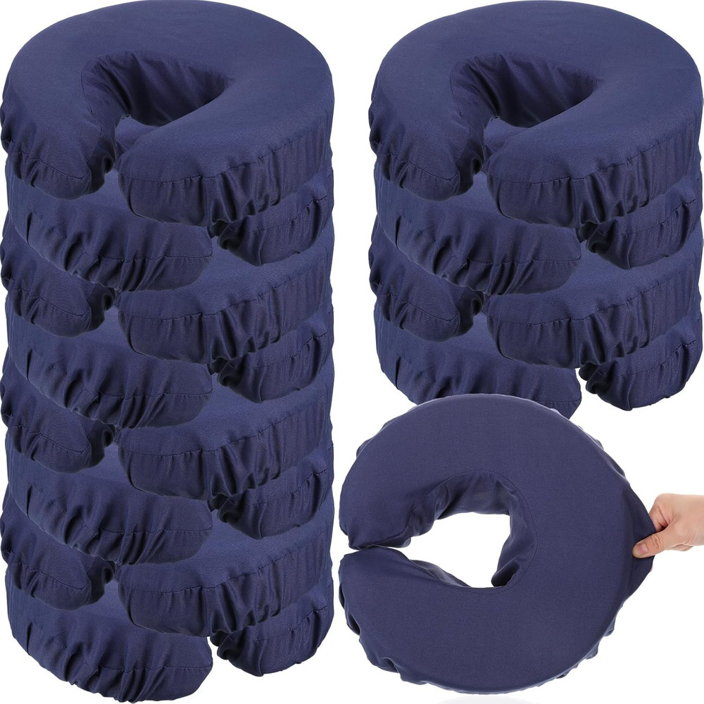12 Pcs Face Cradle Covers for Massage Head Rest Microfiber Reusable Soft Thicker