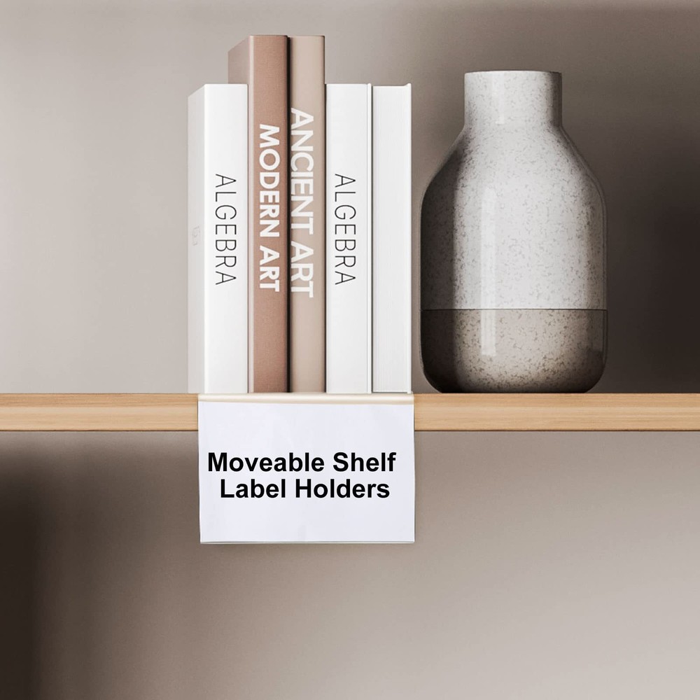 15 Pcs Moveable Shelf Label Holders Library Markers for Classroom Office Library