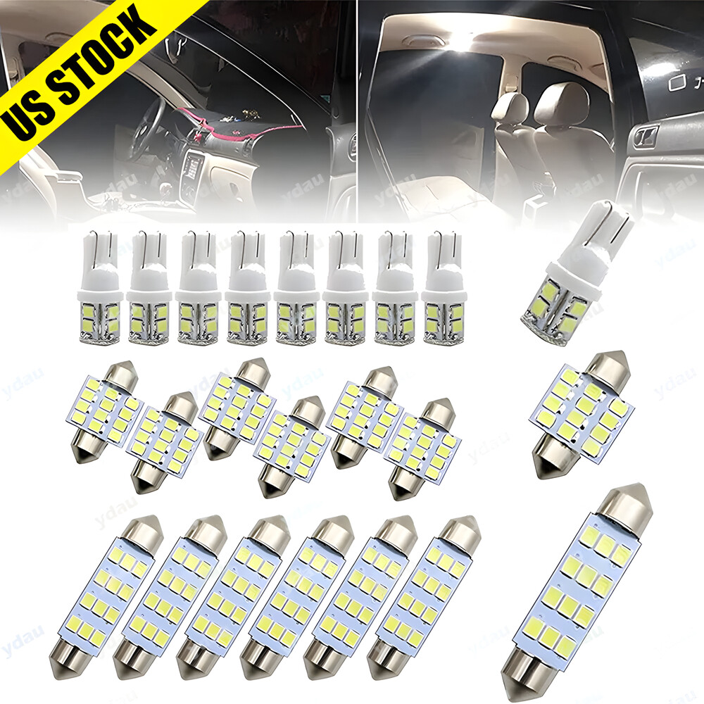 For Subaru 20pcs LED Interior Lights Bulbs Kit Car Trunk Dome License Plate Lamp