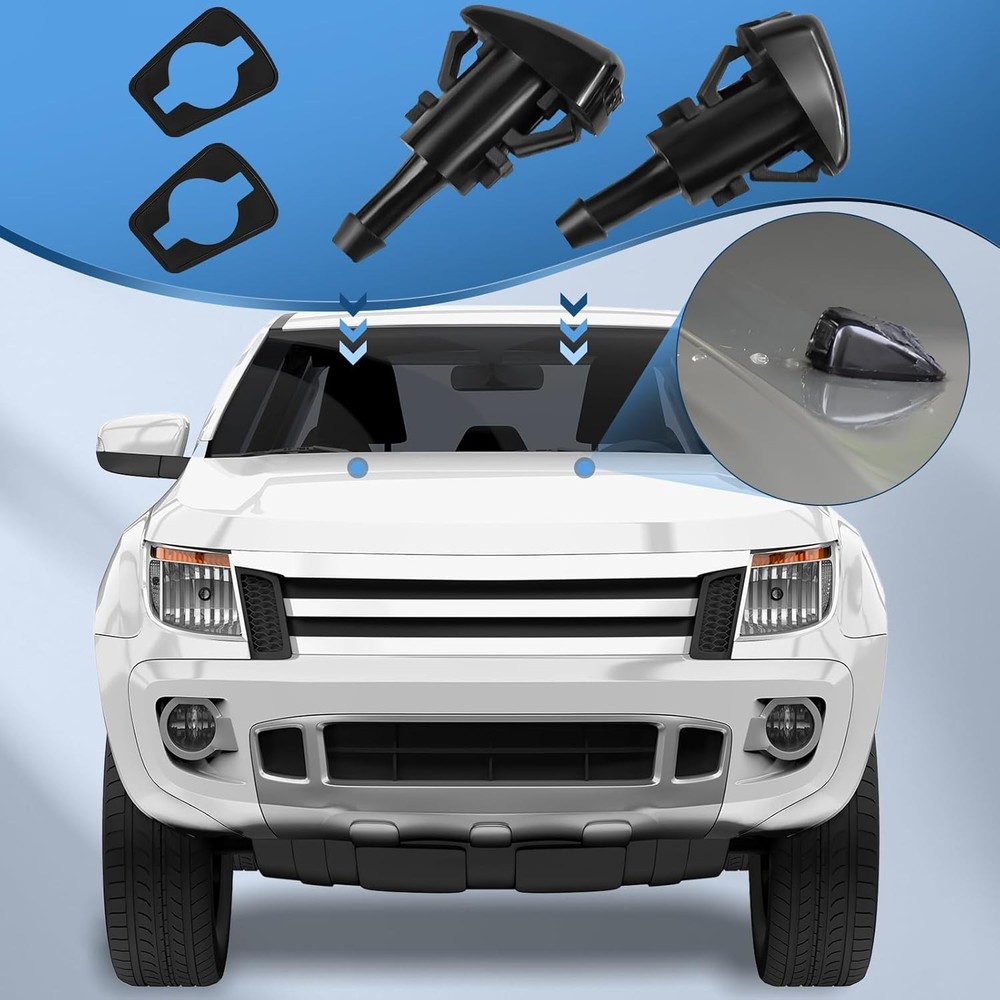 2 PCS Front Windshield Washer Nozzles Premium Spray Jet Replacement for Chrysler