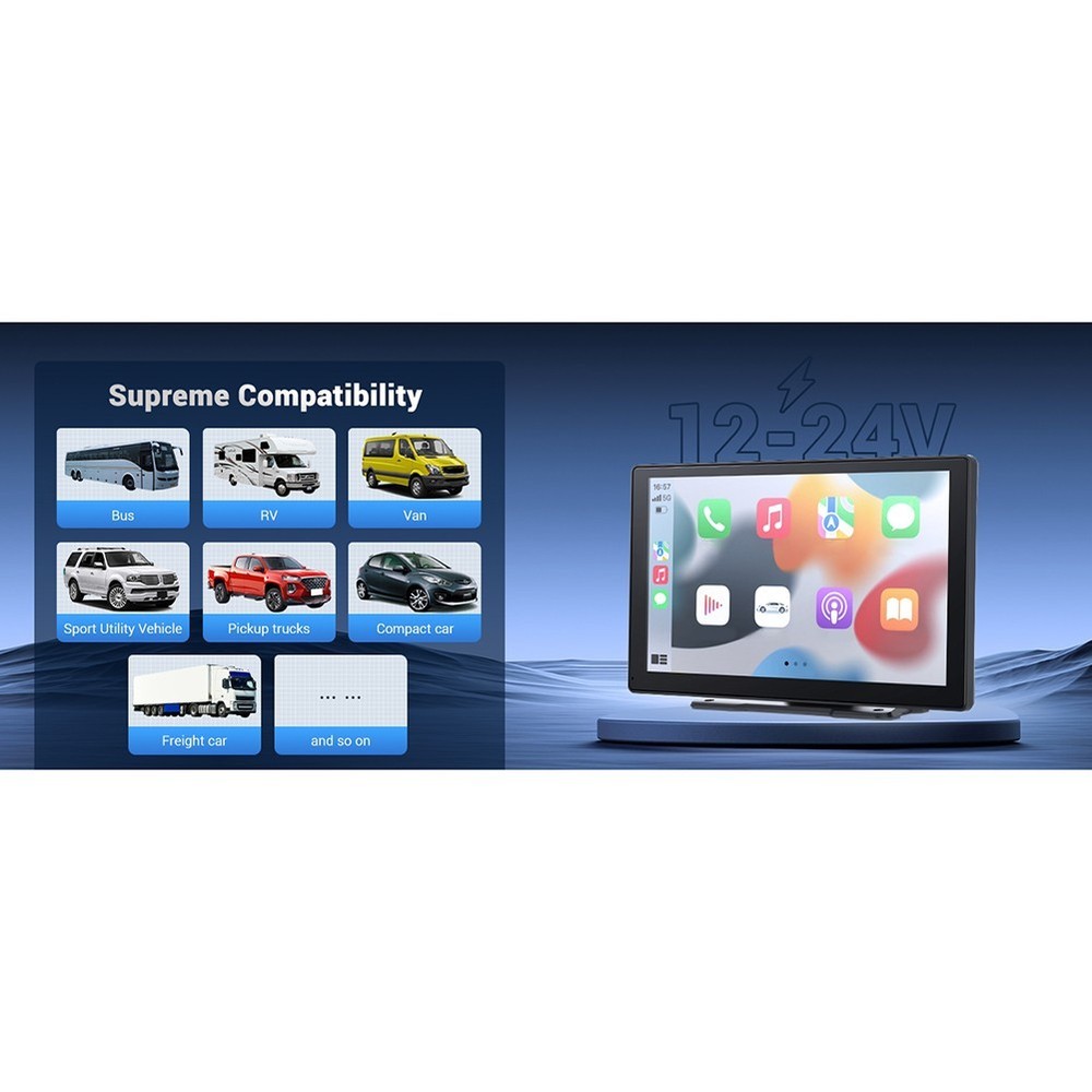 Wireless Connectivity 9 Inch Monitor Featuring Backup Camera Functionality