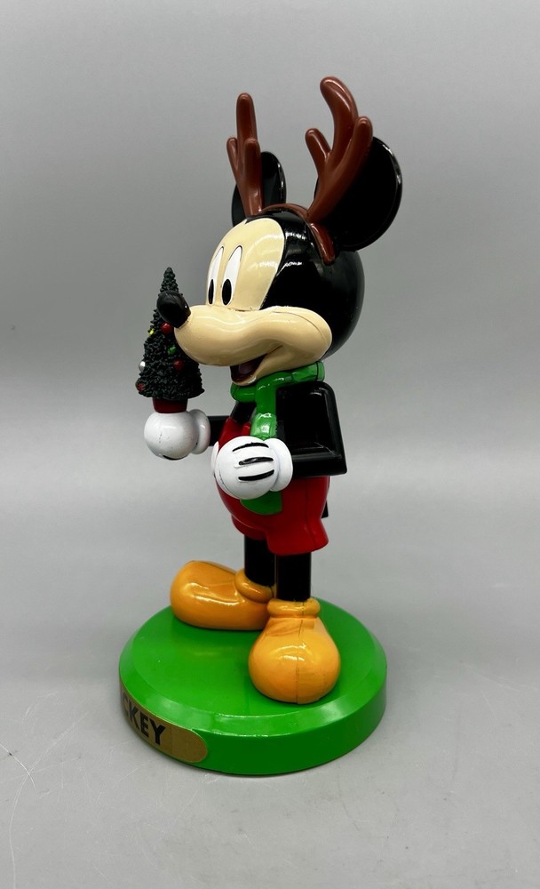 Disney Kurt Adler Mickey Mouse with Tree Nutcracker, Multicolored, 6"
