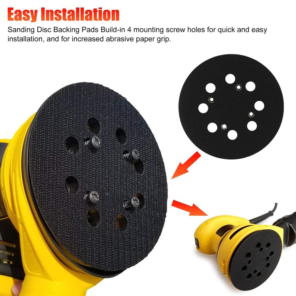 Replacement 5" 4-Screw Orbital Sander Pad Hook Loop For Dewalt DWE6421 N32907