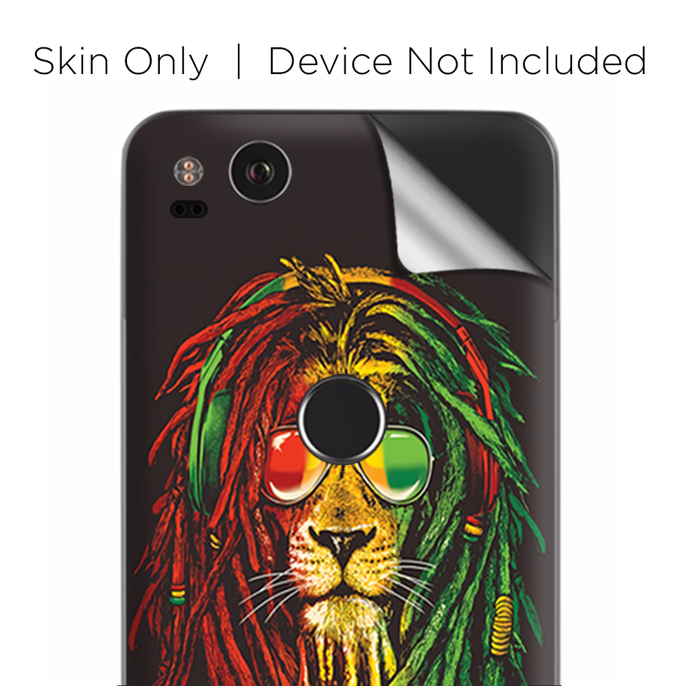 Google Pixel 2 Skins Decal Wrap Rasta Dread Lion Irie