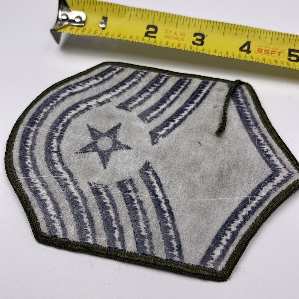 U.S. Military USAF Master Sergeant Rank Insignia Patch E-7 Green Subdued 4” MSgt