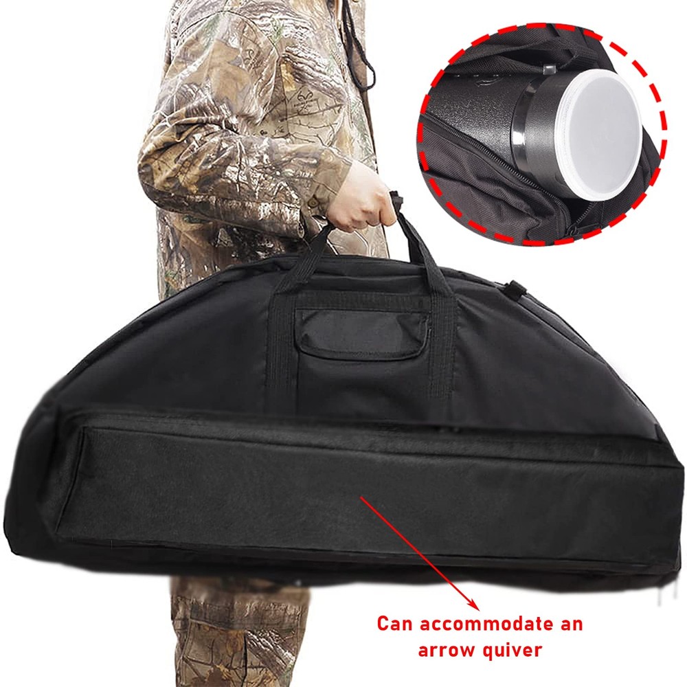 Lightweight Soft Compound Bow Case with Pockets, 600D Water-Resistant Archery...