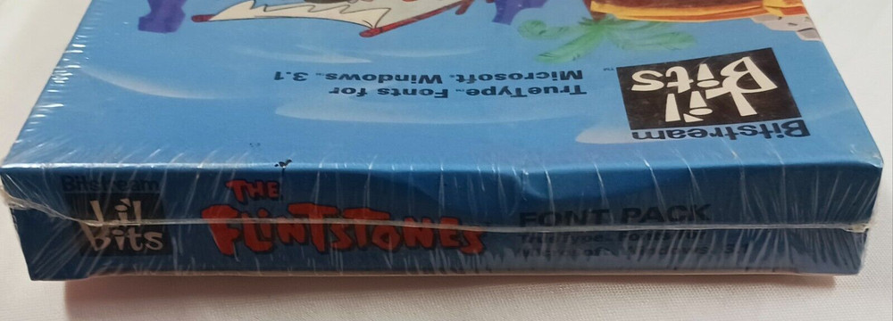 FLINTSTONE FONT PACK FLOPPY DISK MS-DOS/WINDOWS 3.1 VINTAGE NOS