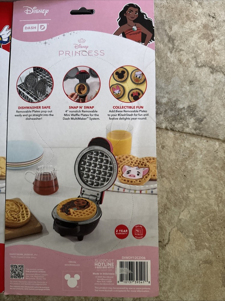Disney Dash Mickey & Friends MultiMaker Mini Waffle Maker System + Xtra Plates