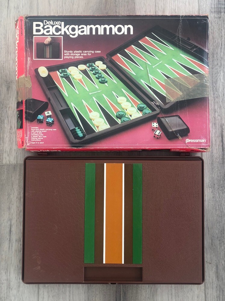 Vtg 1981 Pressman Backgammon Game Complete And Nice Box Fair