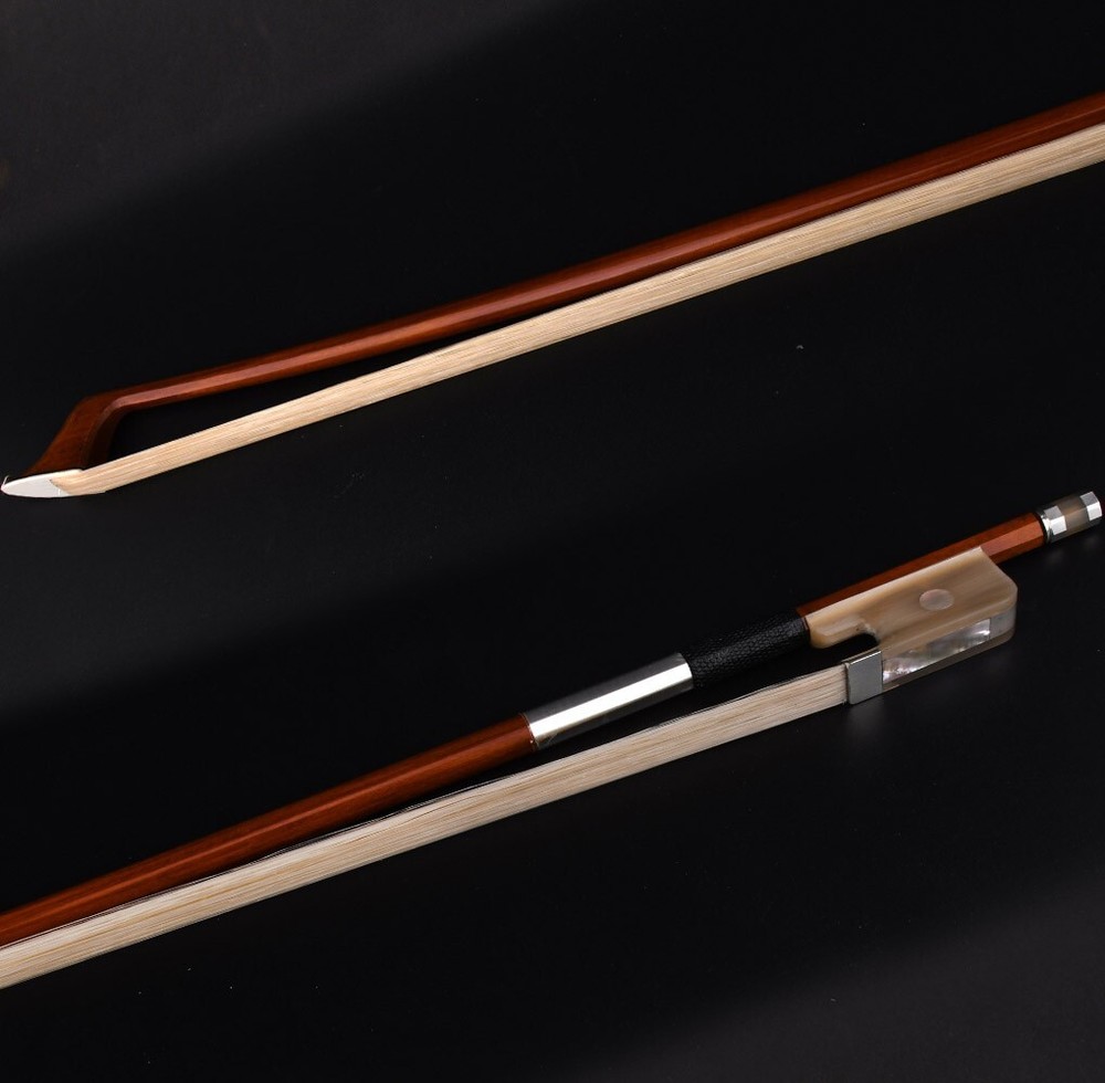 E.Sartory Copy Master Pernambuco Cello Bow 4/4 White OX Big eye Frog Silver Fast