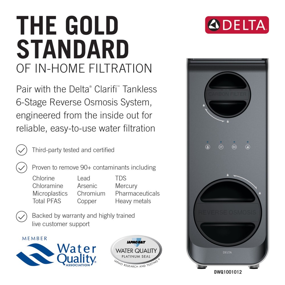 Delta DWQ1001012 Clarifi Tankless Under Sink 6-Stage Reverse