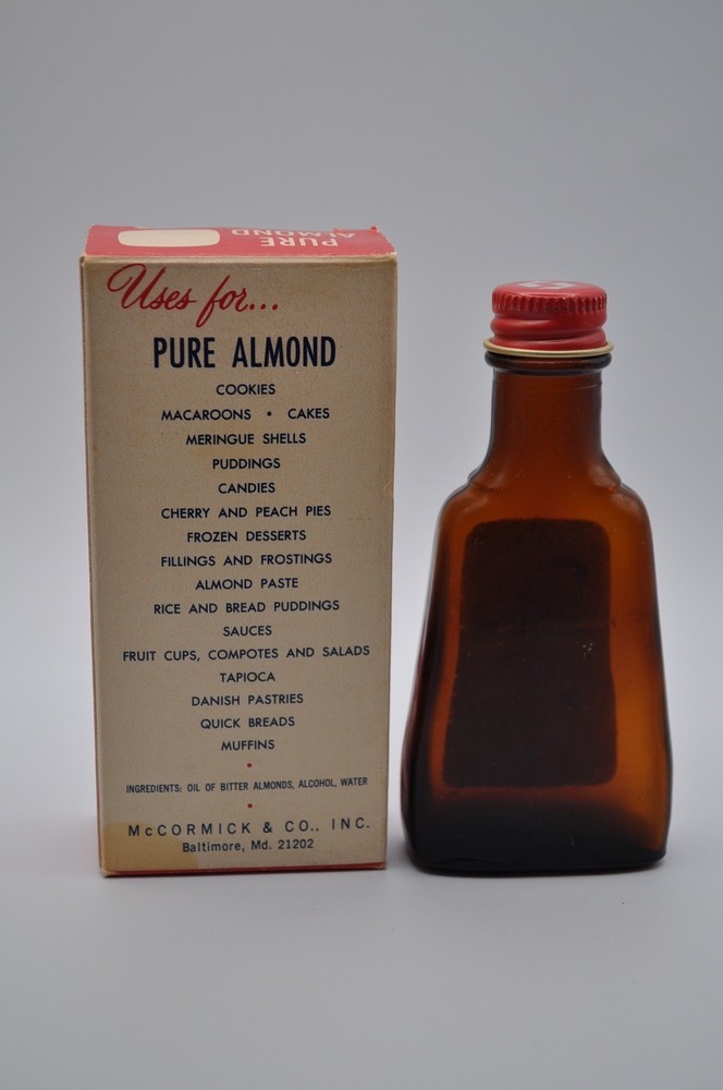 Vintage Schilling Almond Extract with Box Prop Pre Bar Code Empty Prop