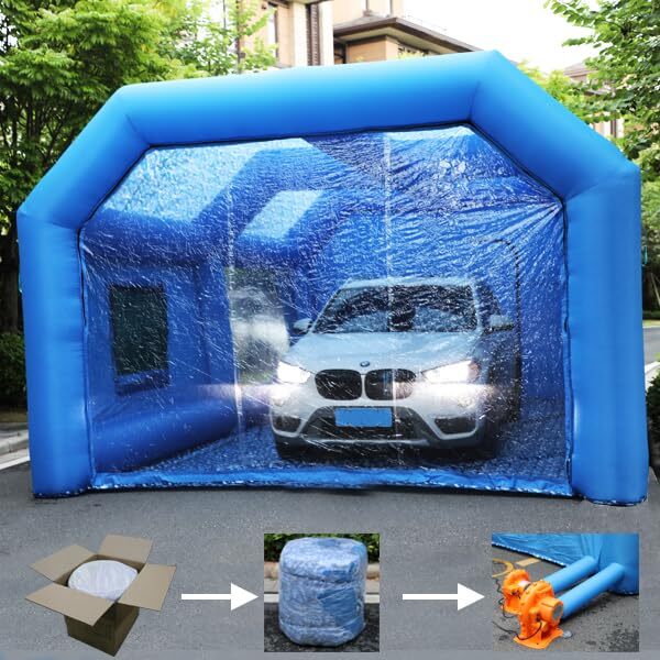 Inflatable Spray Booth Paint Tent Car Paint Capacious Filter System With Blowers