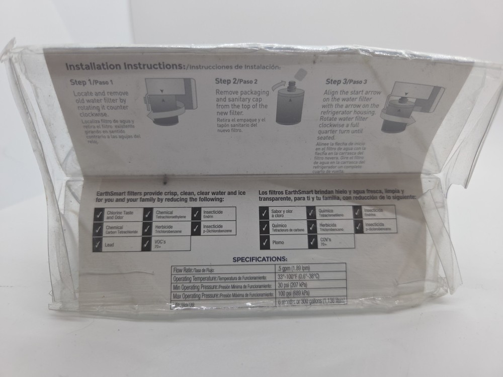 EarthSmart W-4 Refrigerator Replacement Filter For Whirlpool Filter 8 NEW