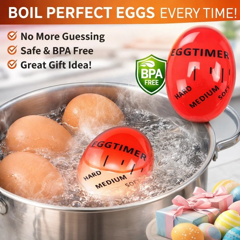 1x Egg Timer, Color Changing, Hard & Soft Boiled Indicator,
