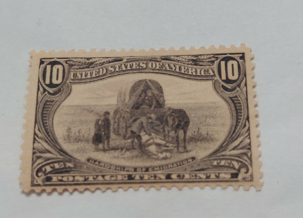 SC#290 1898 10 CENT TRANS MISSISSIPPI NEVER HINGED