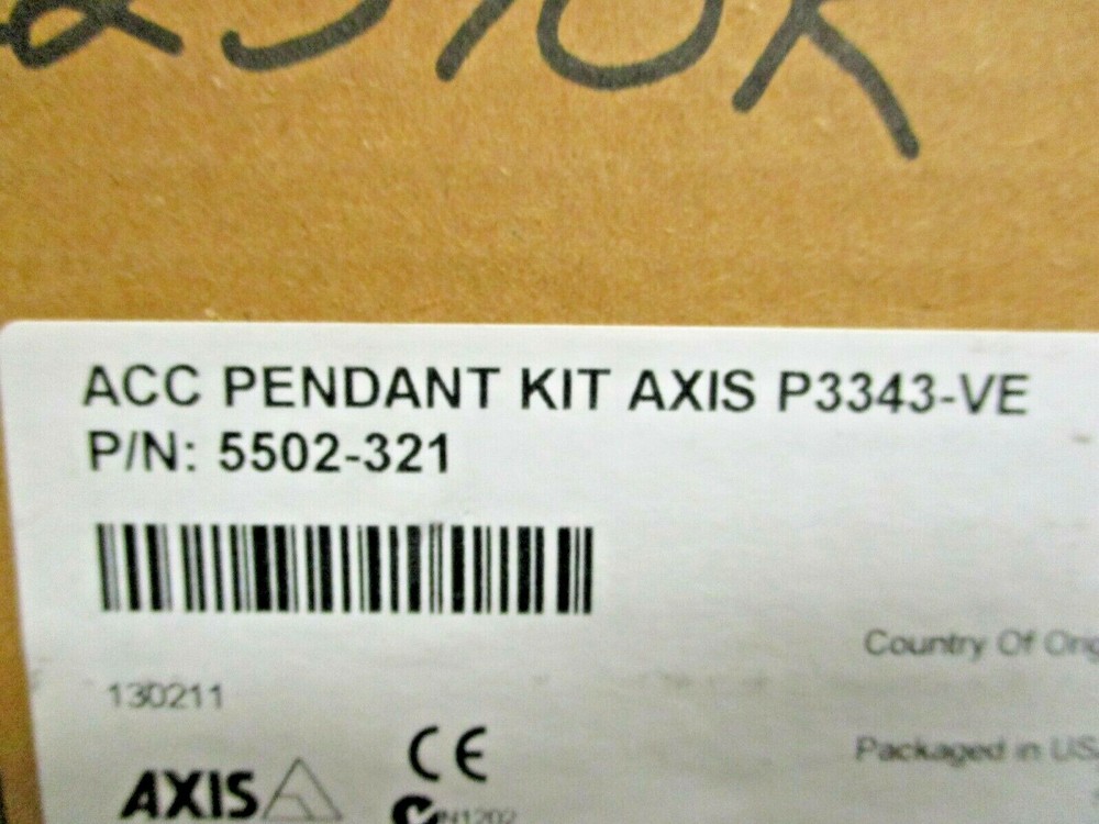 AXIS, ACC PENDANT KIT P3343-VE, 5502-321