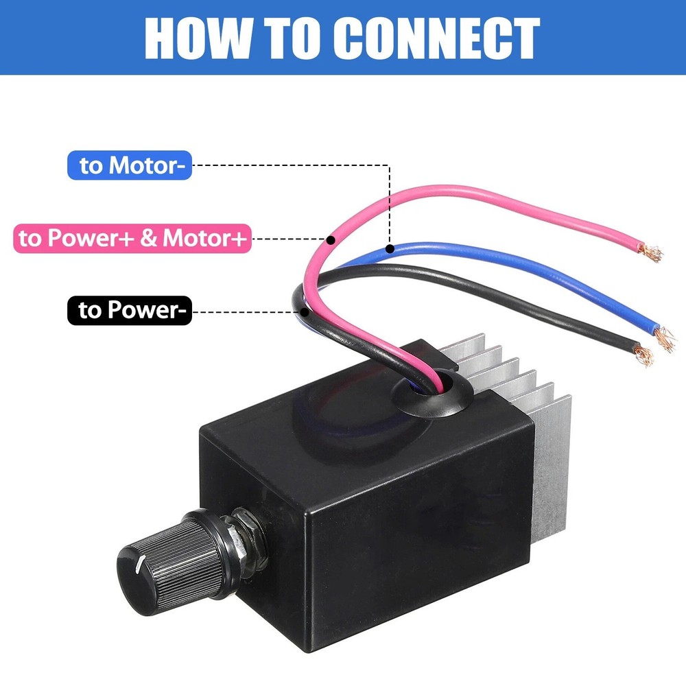 2X 12-24V 10A Motor Speed Dimmer Controller Switch for Car Heater HVAC System