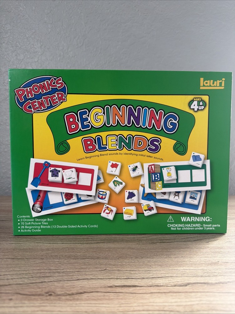 Lauri Phonics Center Beginning Blends Initial Letter Sounds 4+ Reading