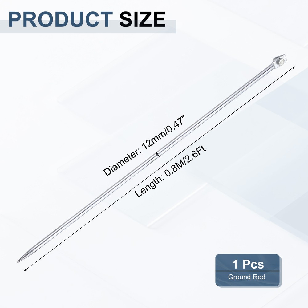 Ground Rod Cold Galvanized Grounding Pin 2.6ft Single Hole Ground Stake