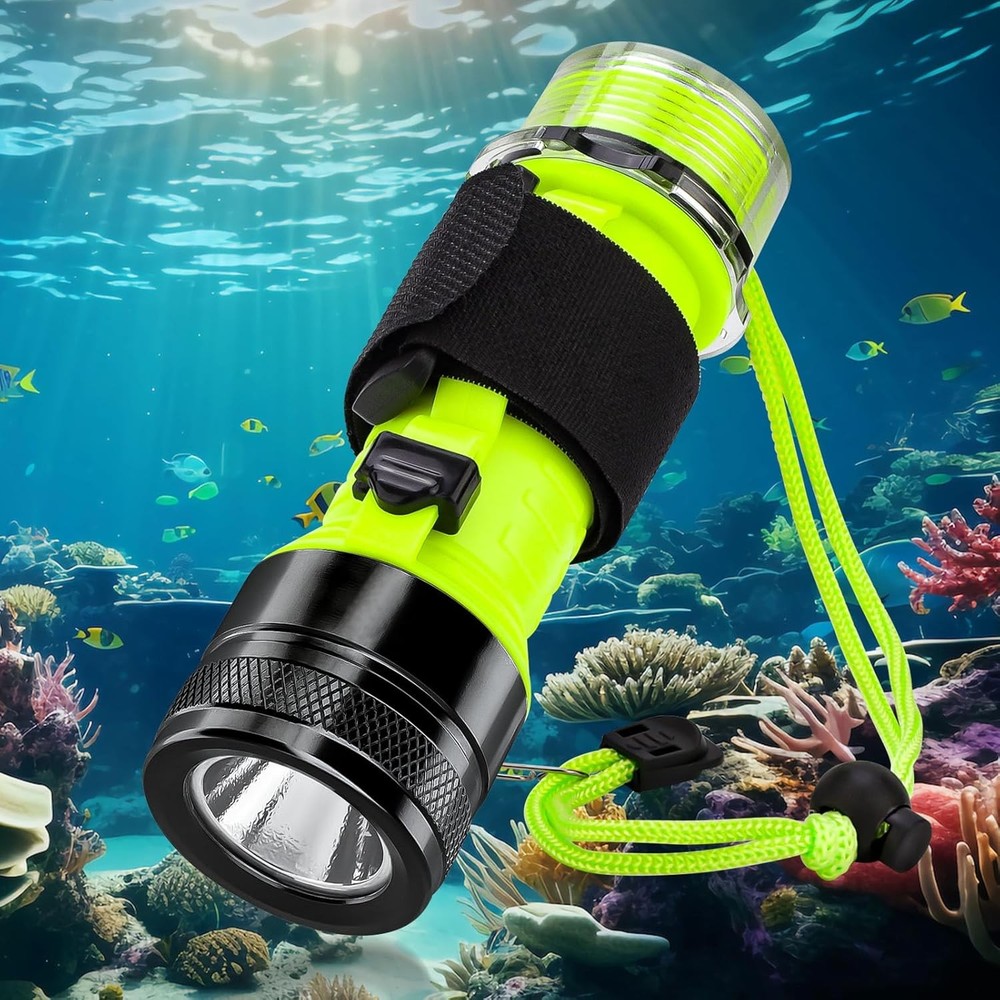 BlueFire Rechargeable Diving Flashlight, 1500 Lumen Scuba Diving Light, 3 Modes