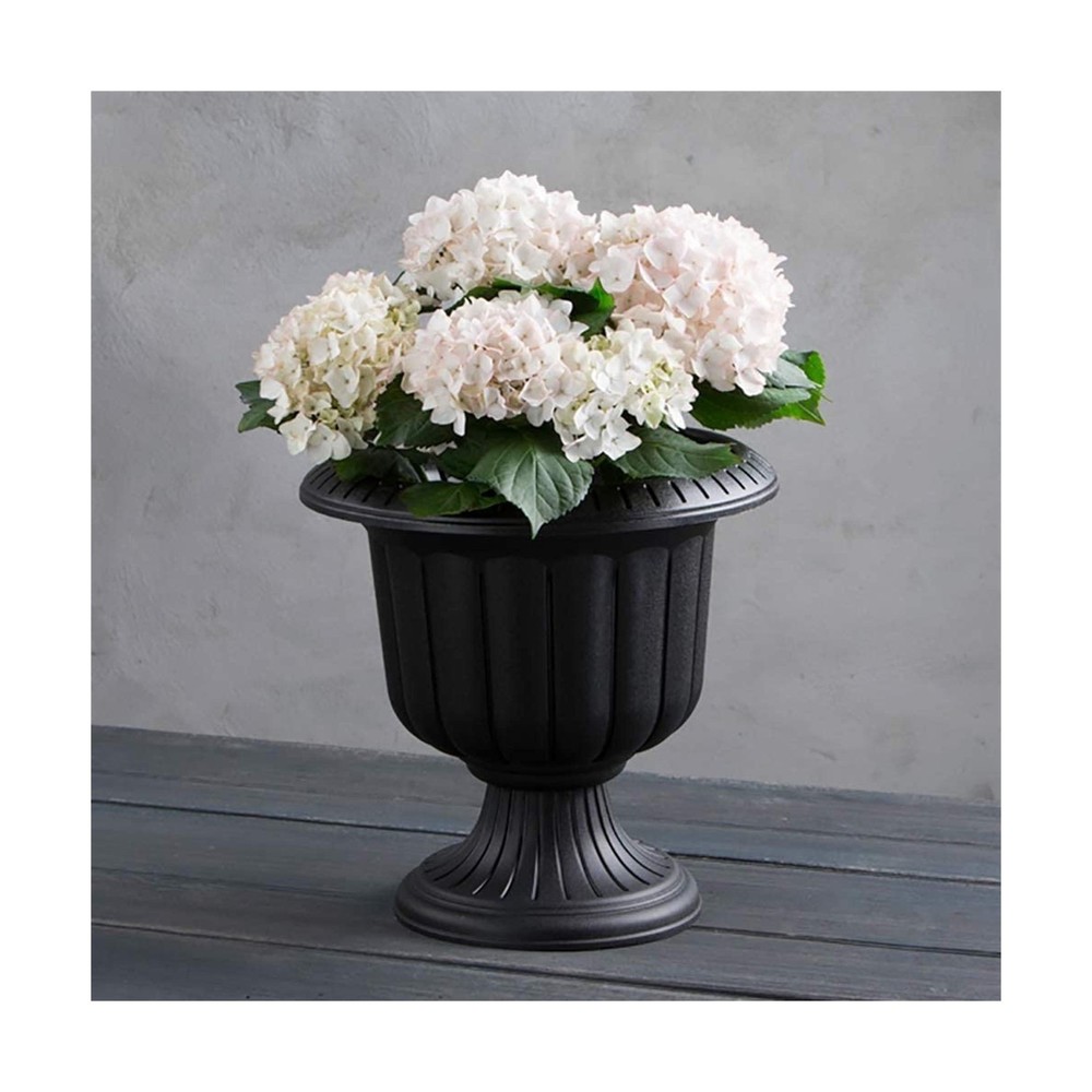 Novelty Classic Urn Planter, Black, Outdoor Use
