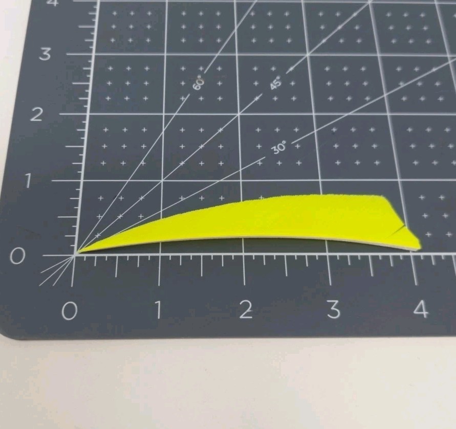 26 Count Archery Arrow Feathers 4" Left Wing: Shield Fluorescent Yellow