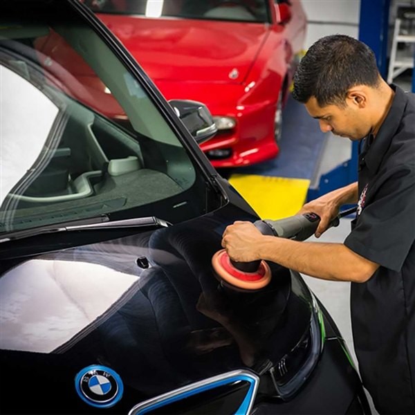 Quantum Hex-Logic 5-1/2" Foam Orange Medium Hook-and-Loop Buffing Pad