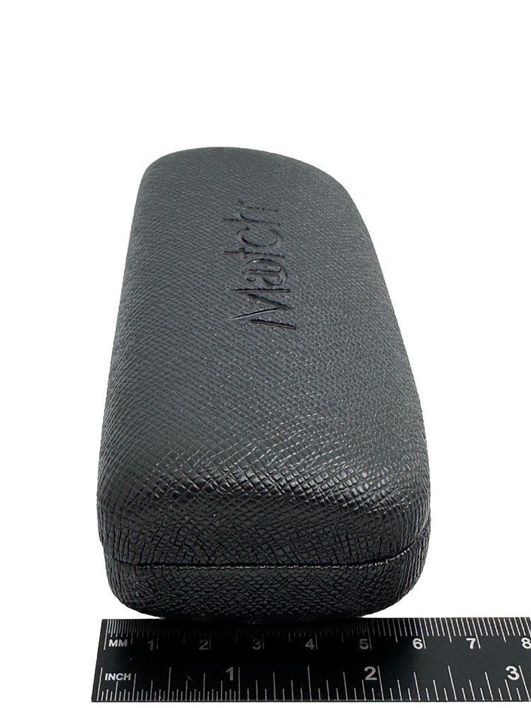 NEW Match Black Textured Hard Clamshell Eyeglasses Case Spring Closure