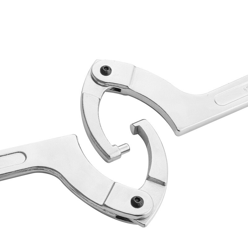 Adjustable Hook Wrench 32-76mm C Flat Spanner Tool Slotted Retaining Universal